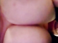 Sexy bouncing boobs from below!