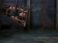 Caged woman is in the world of pain BDSM porn
