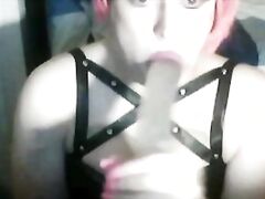 HUGE dildo deepthroat on webcam, LIKE A CHAMP