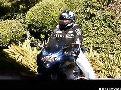 Sean got himself a new bike and he couldnt wait to show it to his girl.