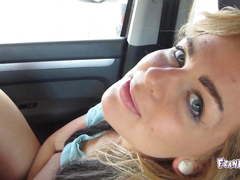 Topless in the gas station