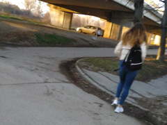 Public spit on girl 4