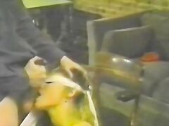 Blindfolded amateur babe sucking cock