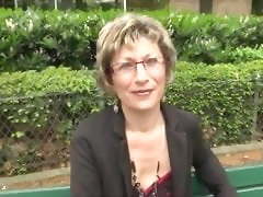 French lady and a brunette fucked by a lucky guy