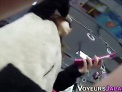 Asian babe filmed on bus