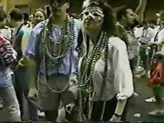 Masked mardi gras flasher