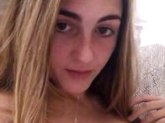 Blonde Babe 19 Spit Boobs