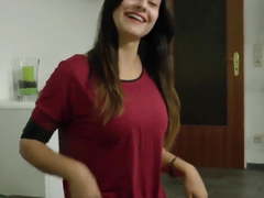 Hot German Babe Fucking and Creampie on The Couch