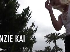 Amateur Teen Kenzie POV fuck in public bike room