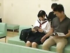 Naughty schoolgirl in hospital headfucking.