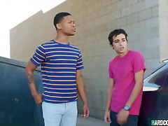 Young guys gang bang MILF Latina