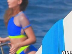 VIXEN BFFs Lika Star & Mary Rock have passionate threesome on yacht